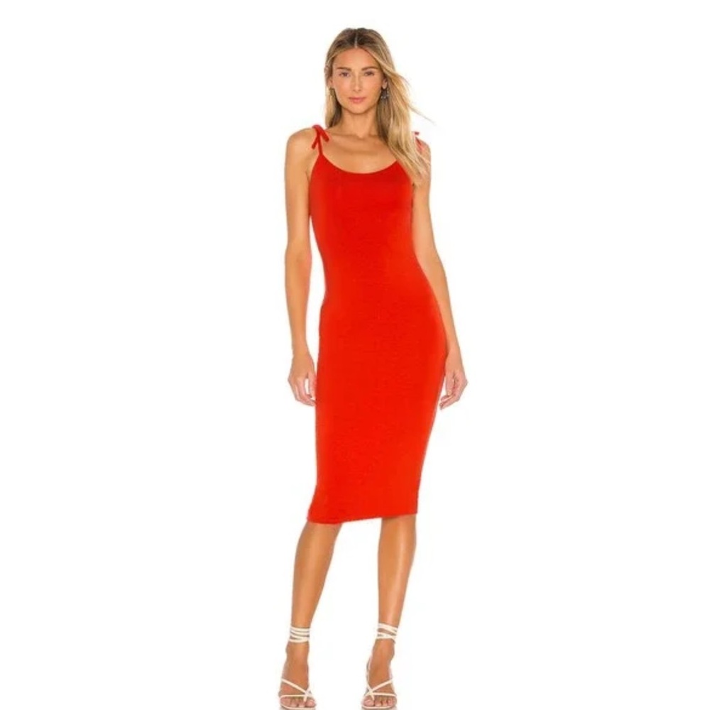 REVOLVE Privacy Please Kayla Midi Dress in Red, MEDIUM